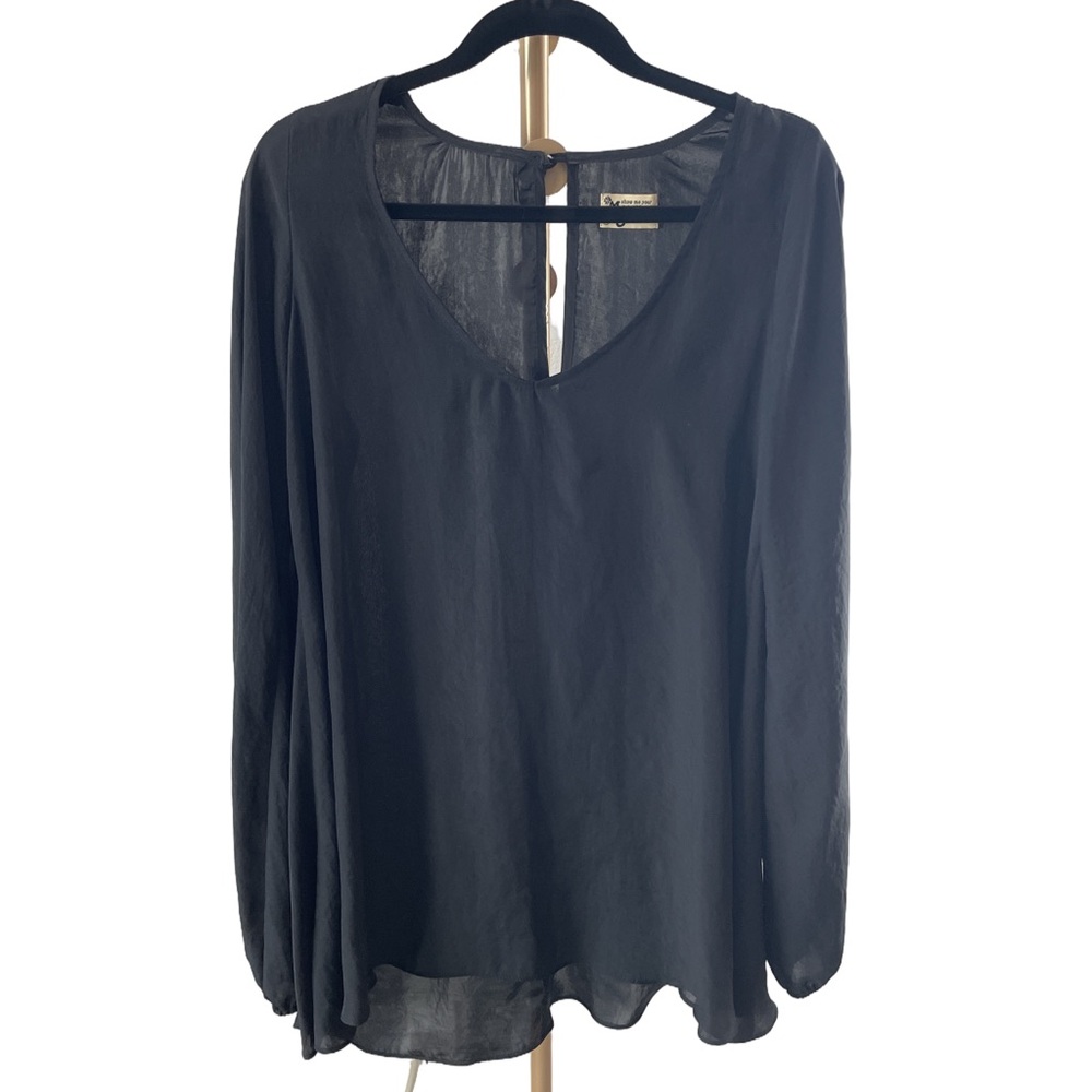 Show Me Your MuMu Black Relaxed Long Sleeve Tunic Woman’s Large